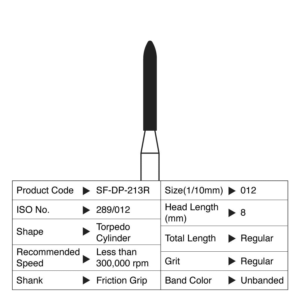 [HKIDEAS]Shofu Diamond Point FG Regular Grit #213R 10/Box