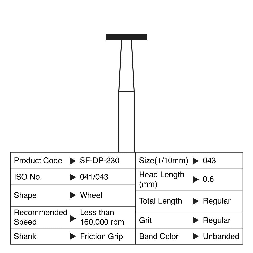 [HKIDEAS]Shofu Diamond Point FG Regular Grit #230 10/Box