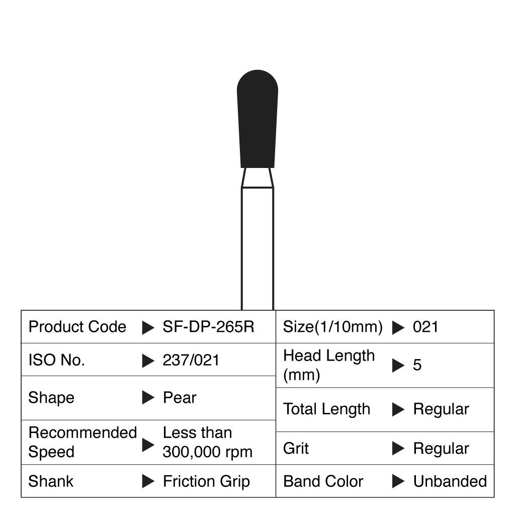 [HKIDEAS]Shofu Diamond Point FG Regular Grit #265R 10/Box