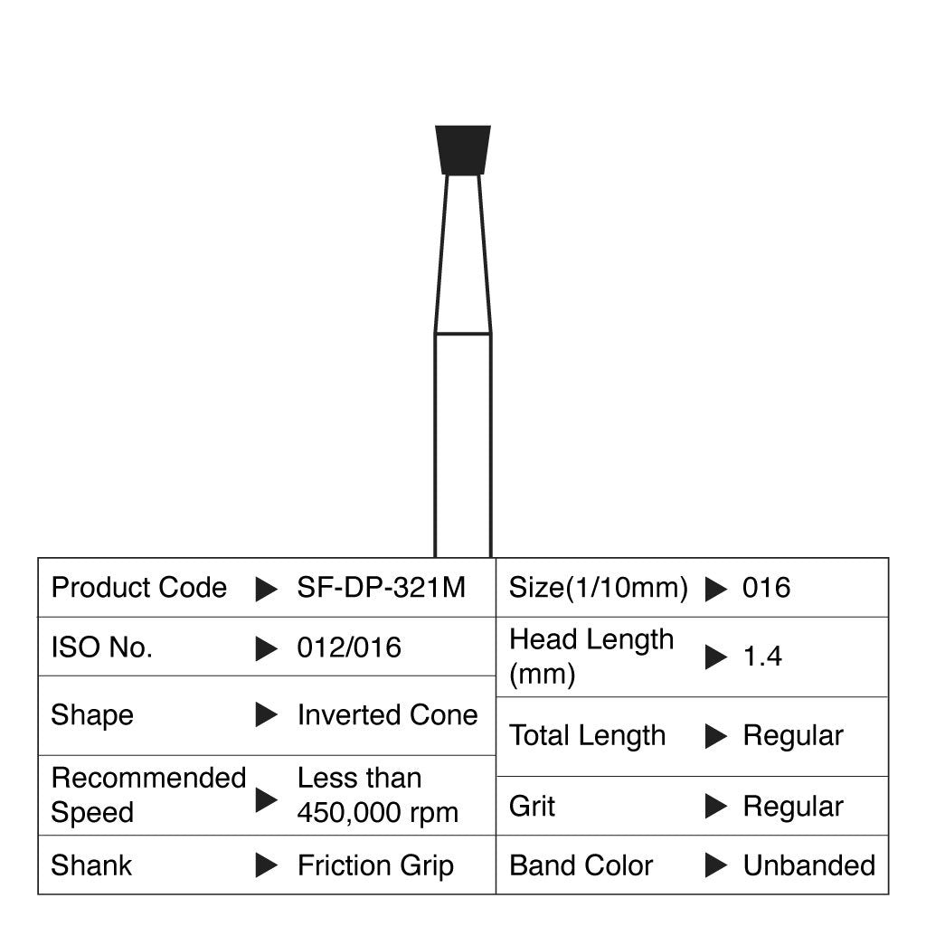 [HKIDEAS]Shofu Diamond Point FG Regular Grit #321M 10/Box