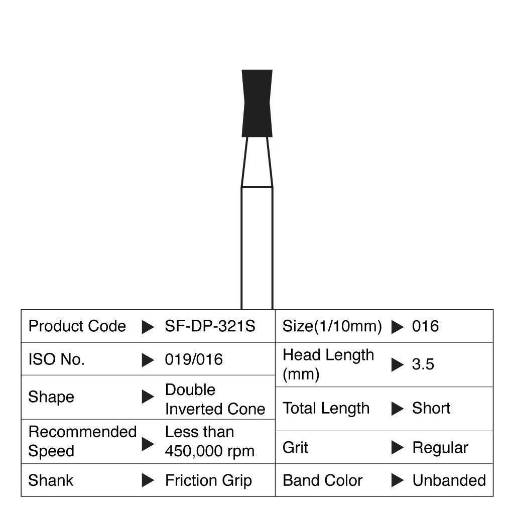 [HKIDEAS]Shofu Diamond Point FG Regular Grit #321S 10/Box