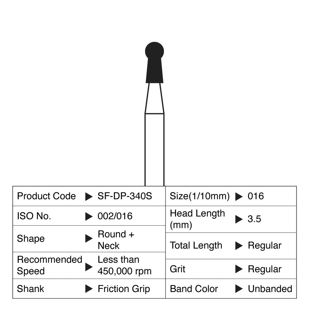 [HKIDEAS]Shofu Diamond Point FG Regular Grit #340S 10/Box