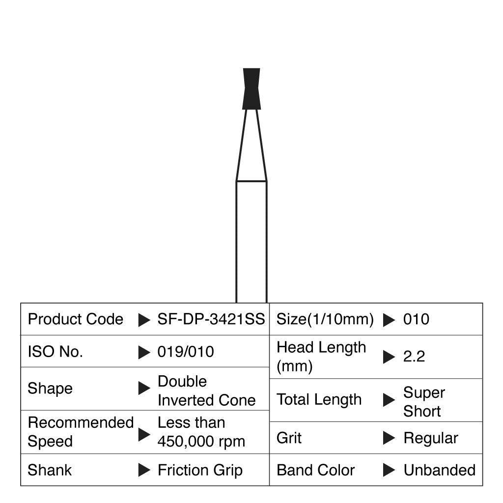 [HKIDEAS]Shofu Diamond Point FG Regular Grit #3421SS 10/Box