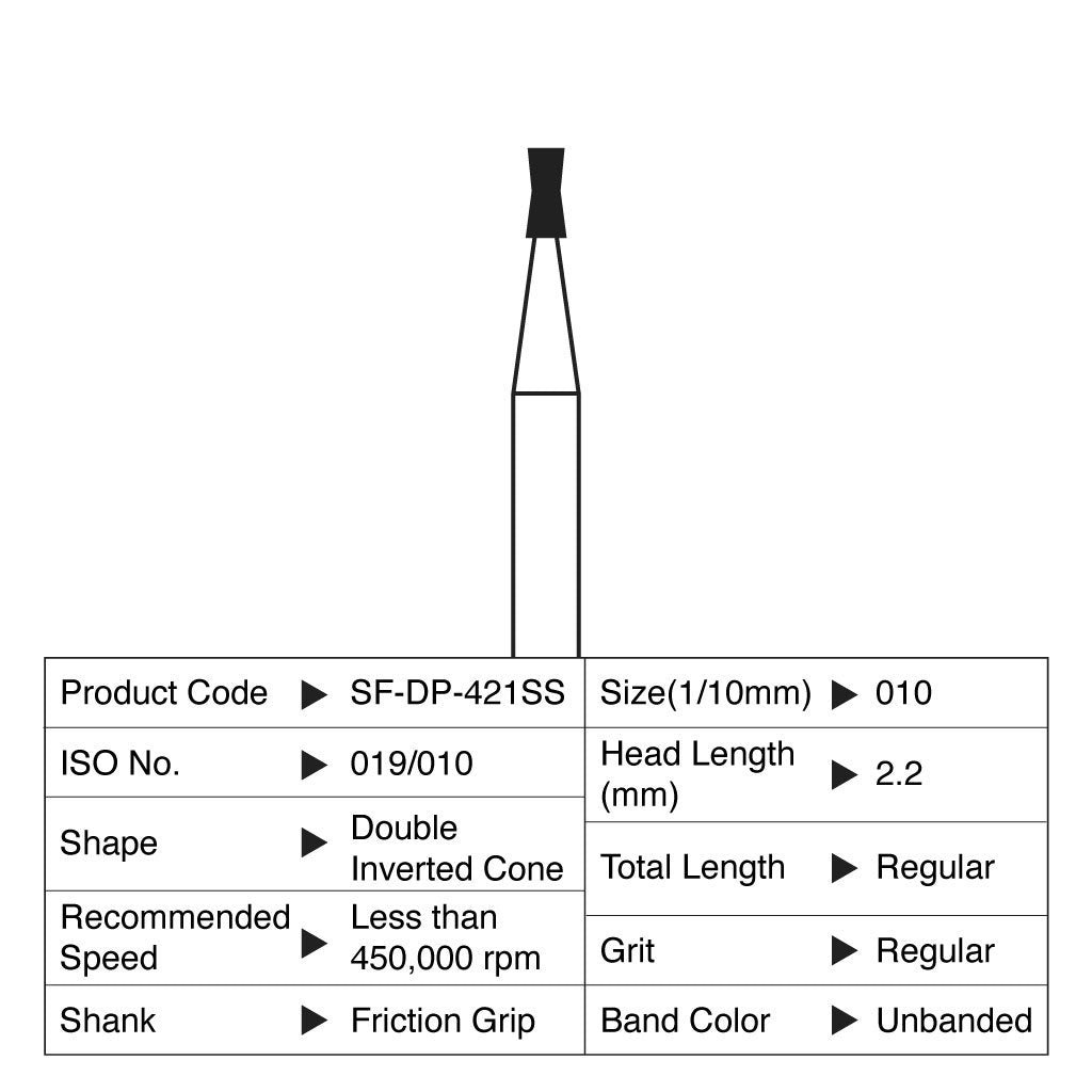 [HKIDEAS]Shofu Diamond Point FG Regular Grit #421SS 10/Box