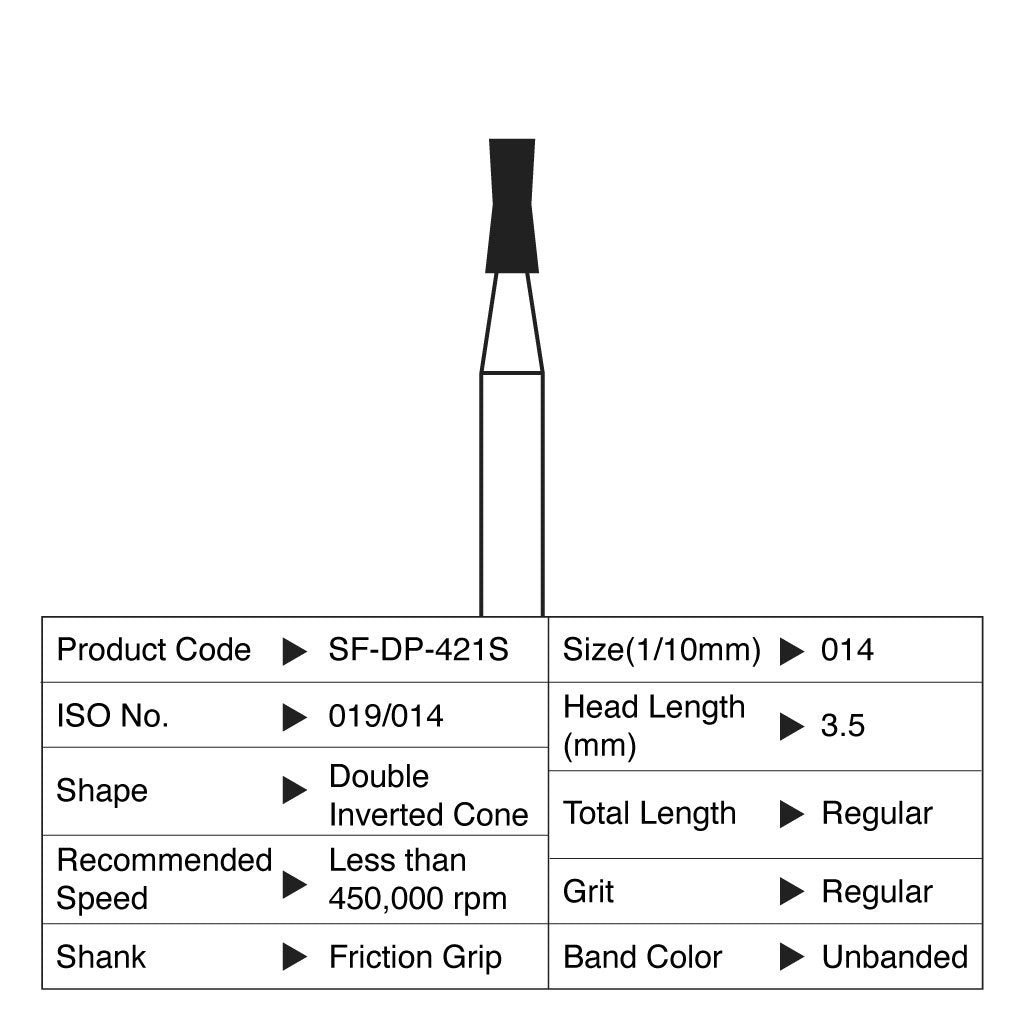 [HKIDEAS]Shofu Diamond Point FG Regular Grit #421S 10/Box