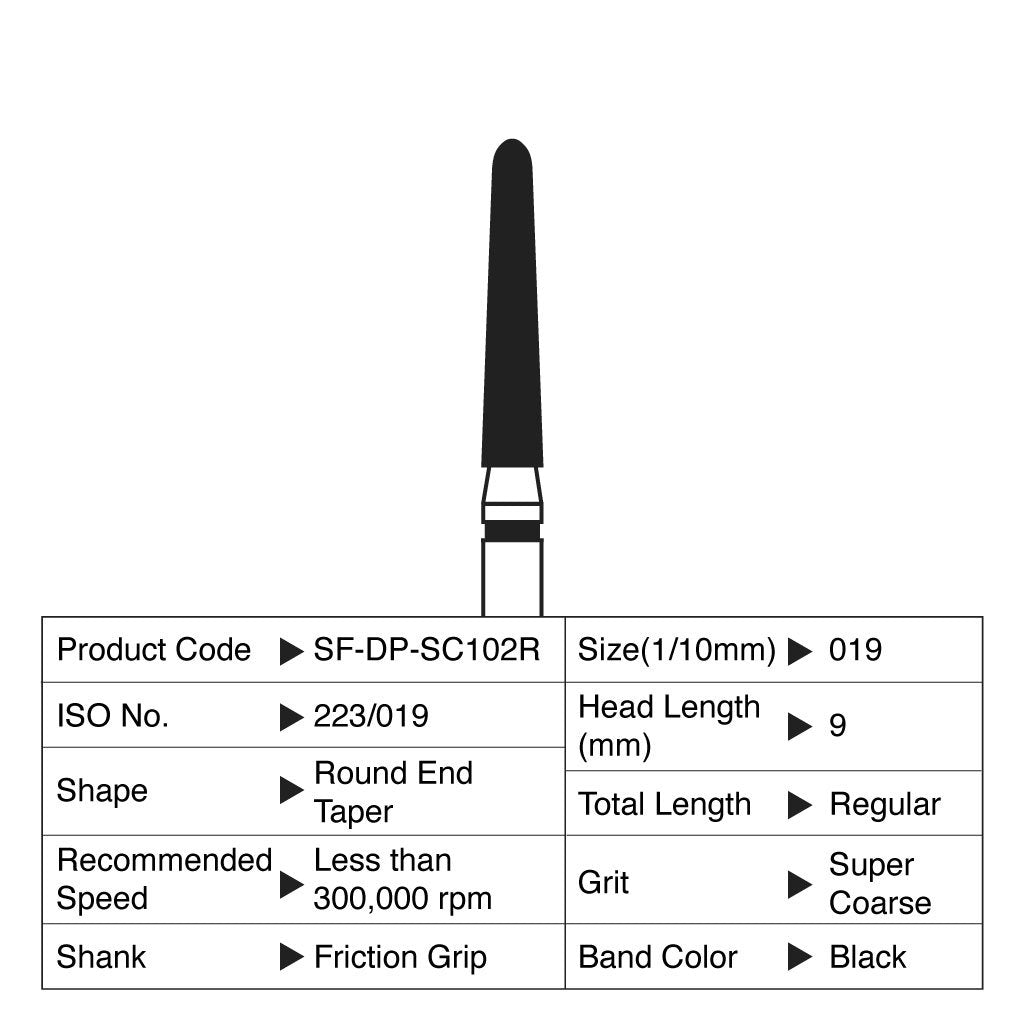 [HKIDEAS]Shofu Diamond Point FG Super Coarse Grit #SC102R 10/Box