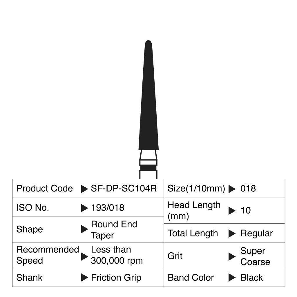 [HKIDEAS]Shofu Diamond Point FG Super Coarse Grit #SC104R 10/Box