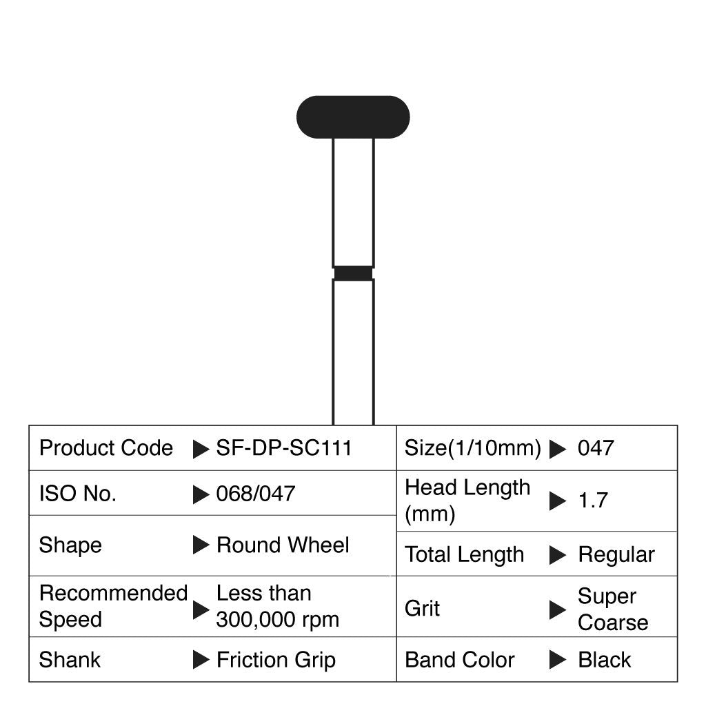 [HKIDEAS]Shofu Diamond Point FG Super Coarse Grit #SC111 10/Box